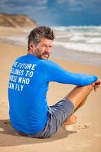 Load image into Gallery viewer, Future Fly Long Sleeve Rash Guard Blue
