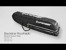 Load and play video in Gallery viewer, UNIFIBER BLACKLINE ROOFRACK BOARD-QUIVER BAG