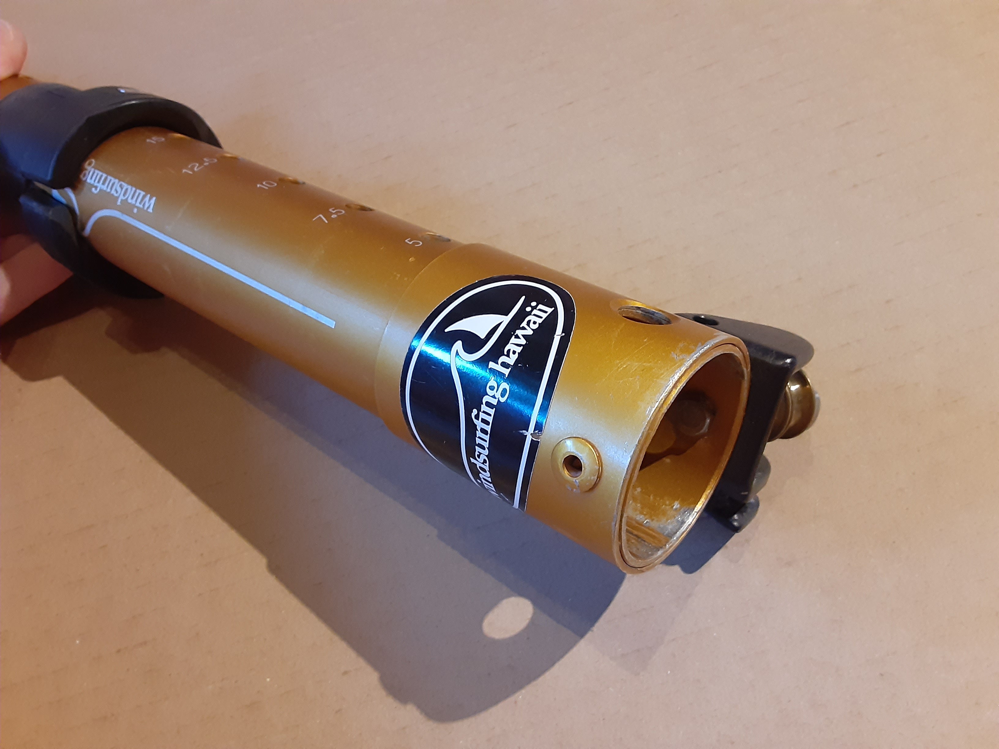 WINDSURFING HAWAII ALUMINUM MAST EXTENSION 5-25 SDM PUSH PIN - USED
