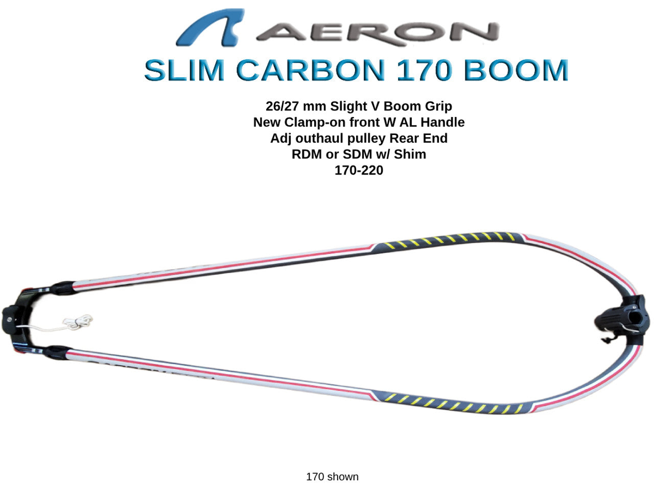 Aeron Carbon Slim Wide Tail V1 170 - 220 windsurf boom