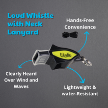 Load image into Gallery viewer, WINDIE LOUD WHISTLE WITH NECK LANYARD
