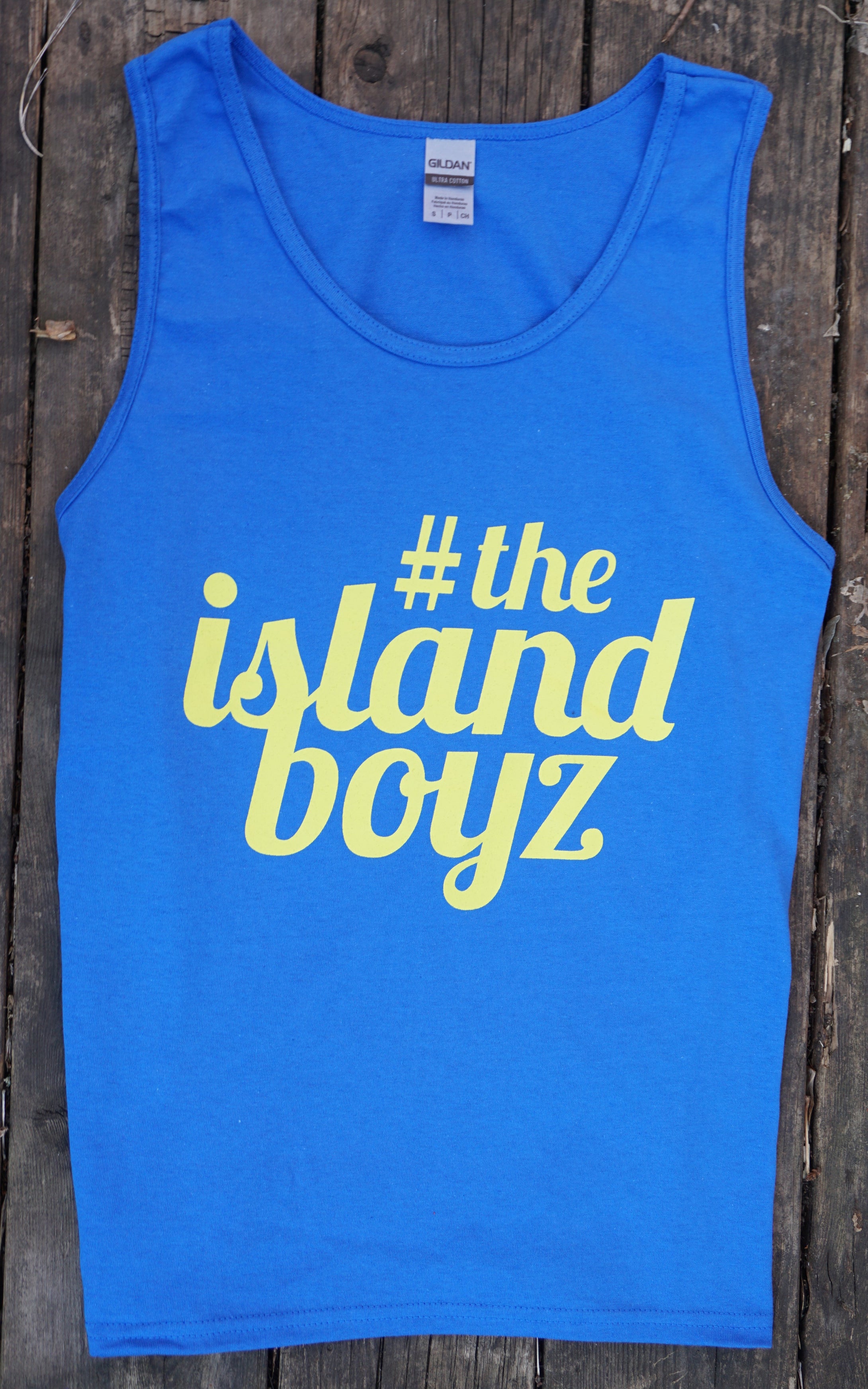 Island Boyz Tank Top Royal Blue with Yellow Logo